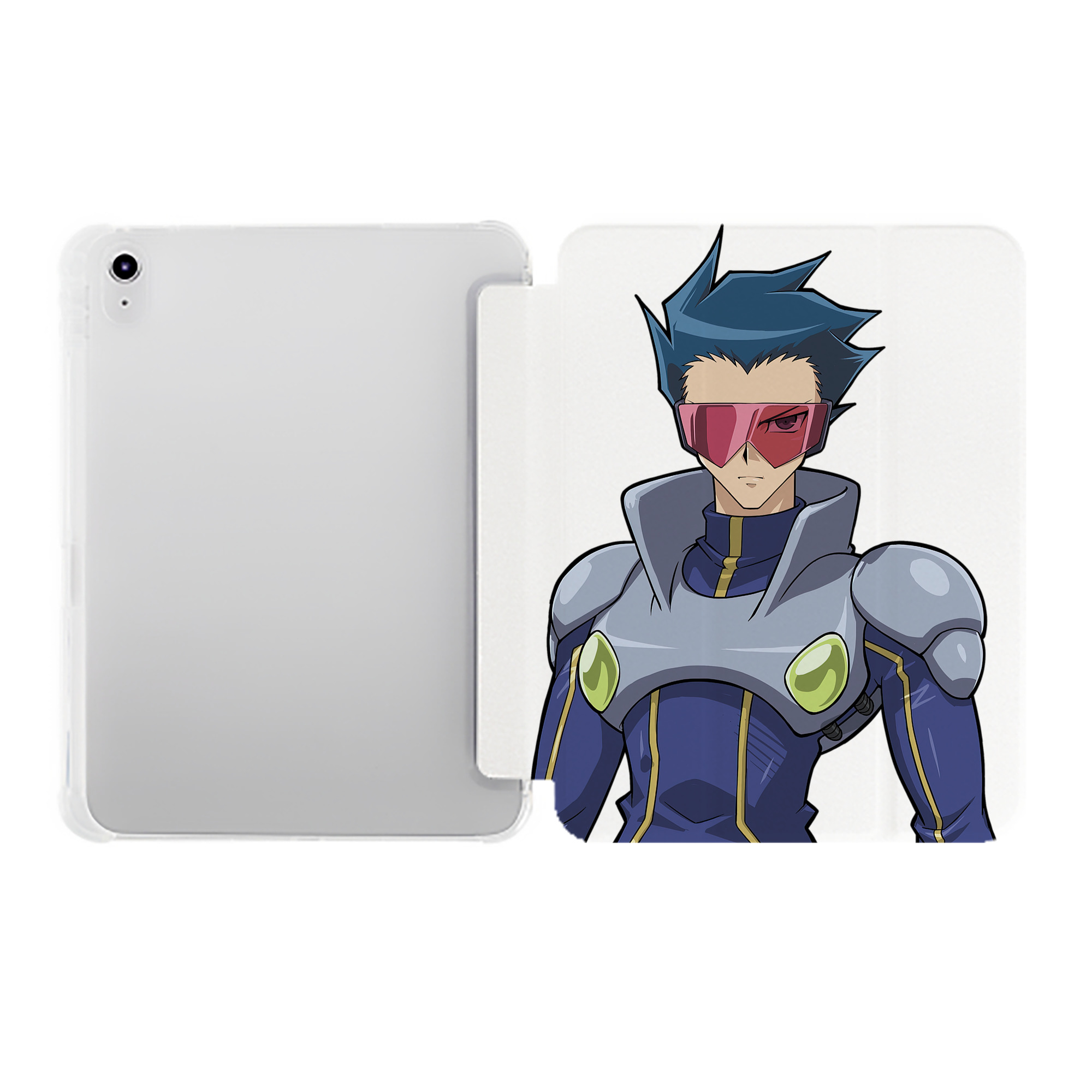 （画像用） 遊☆戯☆王 Yu-Gi-Oh! IPad ケース ペン収納付き 三つ折りスタンド PUレザー×シリコン 対応機種9.5/10.5/10.9インチ